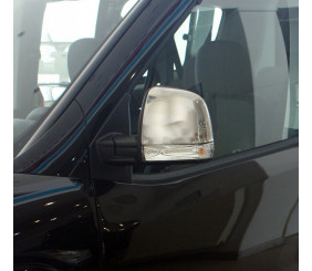 Накладки на дзеркала (2 шт, нерж) Carmos - Турецька сталь для Fiat Doblo II 2010-2022 рр