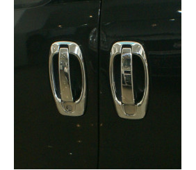 Накладки на ручки і обведення (8 шт., нерж.) Carmos - Турецька сталь для Fiat Doblo II 2010-2022 рр