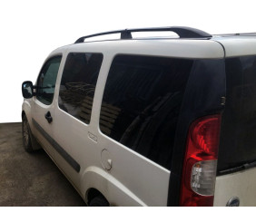 Рейлінги Чорні Металеві ніжки для Fiat Doblo I 2001-2005 рр