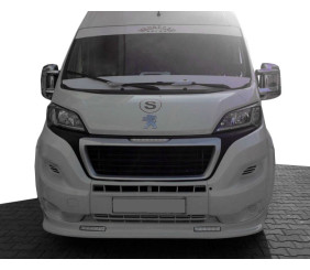 Передня накладка 2014-2026 (вузька з LED, під фарбування) для Peugeot Boxer рр