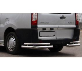 Задні кути AK003-Double (2 шт., нерж.) для Fiat Scudo 2007-2015 рр