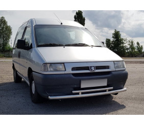 Передній захист ST016 (нерж) 60/42 мм для Citroen Jumpy 1996-2007 рр