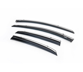 Вітровики з хромованим молдингом HB (4 шт, Niken) для Hyundai I-30 2012-2017 рр