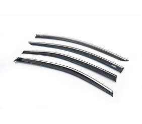 Вітровики з хромованим молдингом (4 шт, Niken) для Toyota Corolla 2019- рр