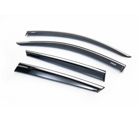 Вітровики з хромованим молдингом (4 шт, Niken) для Toyota C-HR 2016-2023 рр