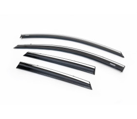 Вітровики з хромованим молдингом Niken (2012-2015, HB/SW, 4 шт) для Toyota Auris рр