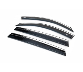 Вітровики з хромованим молдингом (4 шт, Niken) для Skoda Kodiaq 2016-2023 рр