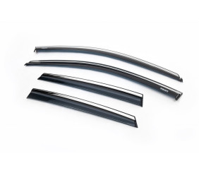 Вітровики з хромованим молдингом HB (4 шт, Niken) для Volkswagen Polo 2017- рр