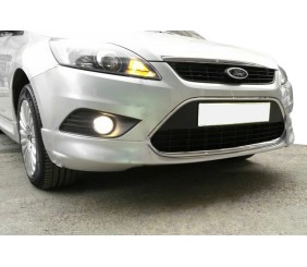 Накладка на передній бампер Sedan (під фарбування) для Ford Focus II 2008-2011 рр