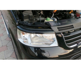 Вії для фар (2 шт, чорні) Чорний мат для Volkswagen T5 Transporter 2003-2010 рр