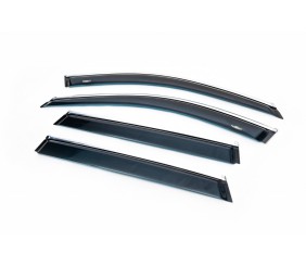 Вітровики з хром молдингом (4 шт, HIC) для BMW X1 F48 2015-2022 рр