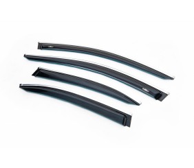 Вітровики з хром молдингом SD (4 шт, HIC) для Mercedes C-сlass W205 2014-2021 рр