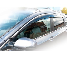 Вітровики з хром молдингом (4 шт, HIC) для Honda CRV 2017-2022 рр