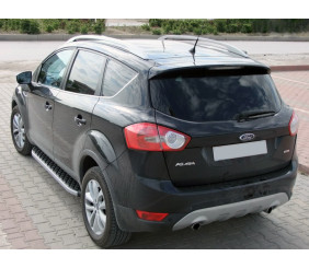 Бокові пороги BlackLine (2 шт, алюміній) для Skoda Karoq 2018- рр