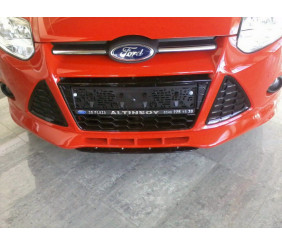 Накладка на передній бампер 2011-2014 (під фарбування) для Ford Focus III рр