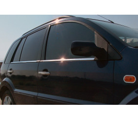 Зовнішня окантовка стекол (4 шт, нерж.) Carmos - Турецька сталь для Ford Fusion 2002-2009 рр