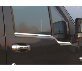Зовнішня окантовка вікон (2 шт., нерж.) Carmos - Турецька сталь для Ford Connect 2006-2009 рр