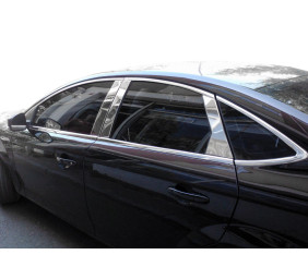 Молдинг дверних стійок (нерж) для Ford Mondeo 2008-2014 рр