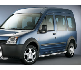 Бічні труби BB002 (2 шт., нерж.) 60 мм, максі база для Ford Connect 2002-2006 рр