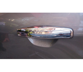 Накладки на ручки (4 шт., Нерж.) OmsaLine - Італійська нержавейка для Renault Symbol 2008-2013 рр