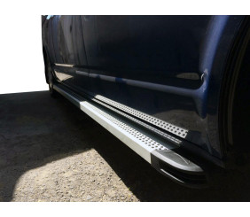 Бокові пороги Maya V2 (2 шт., алюміній) Довга база для Volkswagen T5 Caravelle 2004-2010 рр