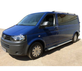 Бокові пороги Maya V2 (2 шт., алюміній) Довга база для Volkswagen T5 2010-2015 рр