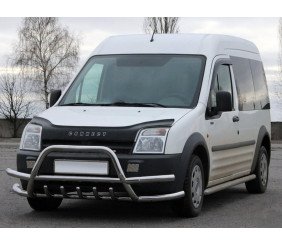 Кенгурятник з подвійними вусами WT004-Plus (нерж.) для Ford Connect 2002-2006 рр