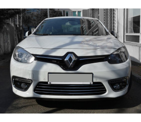 Накладки на решітку бампера (2013-2026, нерж) Carmos - Турецька сталь для Renault Fluence рр
