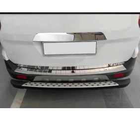 Накладка на задній бампер OmsaLine (глянцева, нерж) для Ford Courier 2014-2023 рр