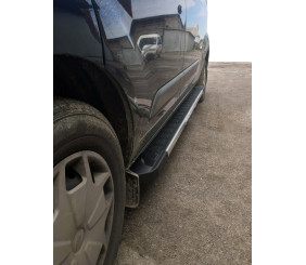 Бокові пороги RedLine V1 (2 шт., Алюміній) Довга база для Ford Custom 2013-2022 рр