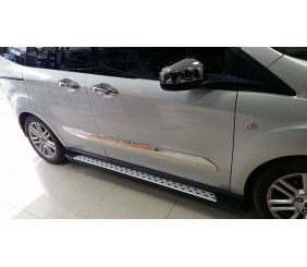 Молдинг дверей (4 шт, нерж) для Ford Courier 2014-2023 рр