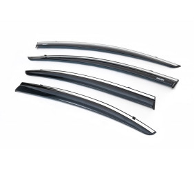 Вітровики з хромованим молдингом (4 шт, Niken) для Honda Civic Sedan IX 2011-2016 рр