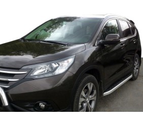 Бокові пороги Fullmond (2 шт., алюм.) для Honda CRV 2012-2016 рр