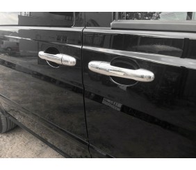 Накладки на ручки (нерж) 3 штуки, OmsaLine - Італійська нержавійка для Mercedes Vito W639 2004-2014 рр