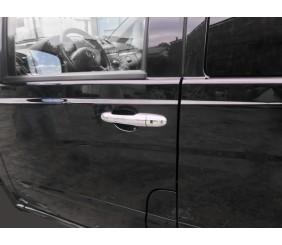 Накладки на ручки (нерж) 3 шт, OmsaLine - Італійська нержавійка для Mercedes Viano 2004-2014 рр