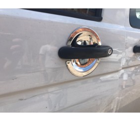 Мильнички під ручки (3 шт, нерж) Carmos - Турецька сталь, 3 шт для Volkswagen Caddy 2004-2010 рр