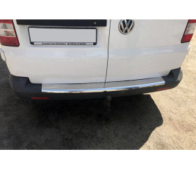 Накладки на задній бампер з загином (Carmos V1, сталь) для Volkswagen T5 Multivan 2003-2010 рр