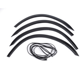 Накладки на арки 2006-2013 (коротка база, 4 шт, чорні) для Ford Transit рр