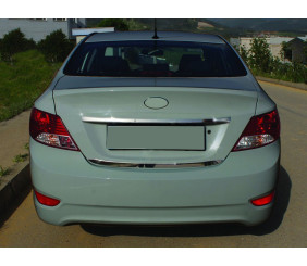 Кромка багажника (нерж.) Carmos - турецька сталь для Hyundai Accent 2011-2017 рр