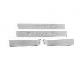 Накладки на пороги OmsaLine (4 шт., нерж.) для Kia Sportage 2010-2015 рр