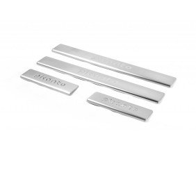 Накладки на пороги OmsaLine (4 шт., нерж.) для Kia Picanto 2004-2011 рр