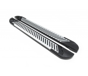 Бокові пороги Line (2 шт., Алюміній) для Dacia Sandero 2021- рр