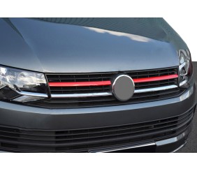 Накладки на решітку верхня 2015-2019 (2 шт, червоні) для Volkswagen T6 рр
