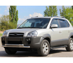 Передній захист ST014 (нерж.) для Hyundai Tucson JM 2004- рр