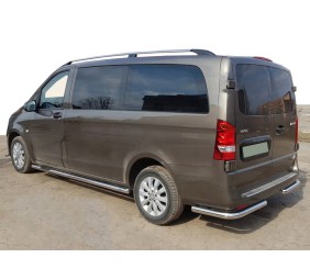 Задній захист кути AK003 (нерж.) для Mercedes Vito/V-class W447 2014- рр