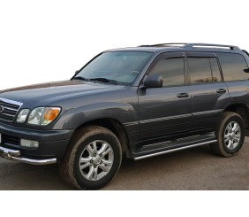 Захист бічних порогів (2 шт., нерж.) для Lexus LX470 1998-2007 рр
