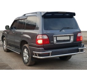 Задній захист AK009-15 (нерж.) для Lexus LX470 1998-2007 рр
