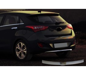 Накладка на задній бампер верхня (HB, нерж) для Hyundai I-30 2012-2017 рр