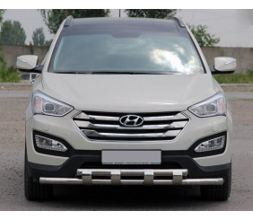 Передня дуга ST015 (нерж.) для Hyundai Santa Fe 3 2012-2018 рр