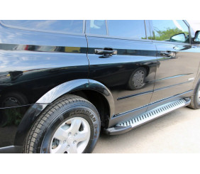 Бокові пороги Line (2 шт., алюм) для SsangYong Kyron 2005-2014 рр